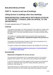 Building Regulations - Part R - access to and use of buildings: lifting devices in buildings other than dwellings: demonstrating compliance with regulation R2 to the District Council (and on appeal to the Department)