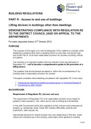 Building Regulations - Part R - access to and use of buildings: lifting devices in buildings other than dwellings: demonstrating compliance with regulation R2 to the District Council (and on appeal to the Department)