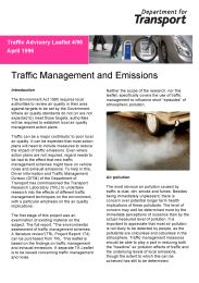 Traffic management and emissions
