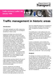 Traffic management in historic areas
