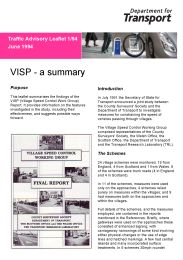 VISP (Village Speed Control Working Group) - a summary