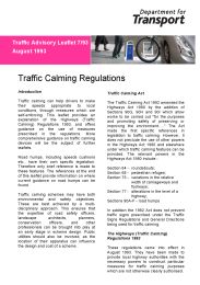 Traffic calming regulations