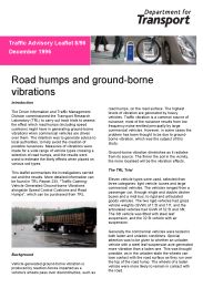 Road humps and ground-borne vibrations