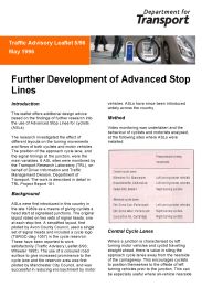 Further development of advanced stop lines