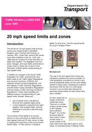 20mph speed limits and zones
