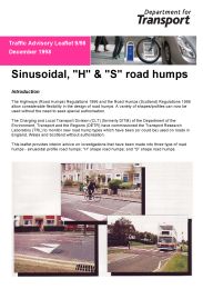 Sinusoidal, "H" and "S" road humps