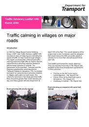 Traffic calming in villages on major roads