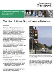 Use of above ground vehicle detectors