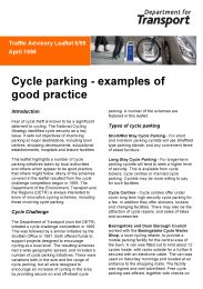 Cycle parking - examples of good practice