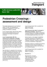 Pedestrian crossings - assessment and design