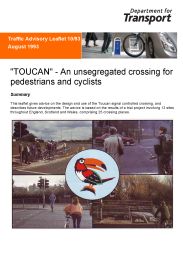 Toucan - an unsegregated crossing for pedestrians and cyclists