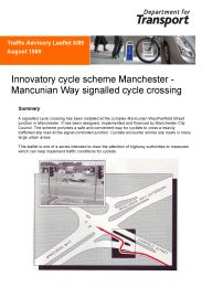 Innovatory cycle scheme Manchester - Mancunian way signalled cycle crossing