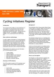 Cycling initiatives register
