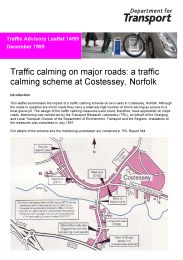 Traffic calming on major roads: traffic calming scheme at Costessey, Norfolk