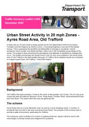 Urban street activity in 20 mph zones: Ayres Road area, Old Trafford