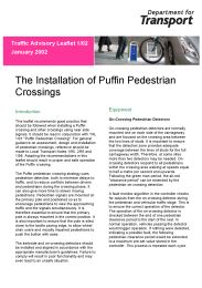 Installation of Puffin pedestrian crossings