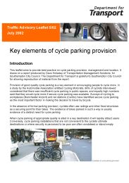 Key elements of cycle parking provision