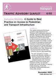 Inclusive mobility: a guide to best practice on access to pedestrian and transport infrastructure