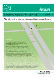 Signal control at junctions on high speed roads