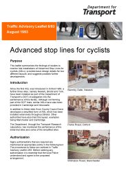 Advanced stop lines for cyclists
