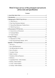 TRACS-type surveys of the principal road network advice note and specification