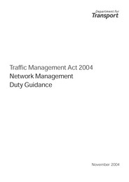 Traffic management act 2004: Network management duty guidance