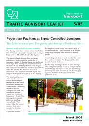 Pedestrian facilities at signal-controlled junctions. Part 2