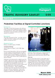 Pedestrian facilities at signal-controlled junctions. Part 3