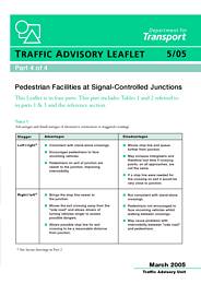 Pedestrian facilities at signal-controlled junctions. Part 4