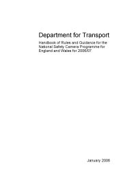 Handbook of rules and guidance for the national safety camera programme for England and Wales for 2006/07