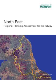 North East - regional planning assessment for the railway