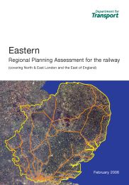 Eastern - regional planning assessment for the railway (covering North and East London and the East of England)