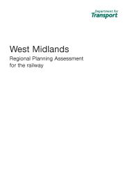 West Midlands - regional planning assessment for the railway