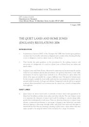 Quiet lanes and home zones (England) regulations 2006