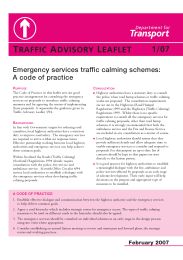 Emergency services traffic calming schemes: Code of practice