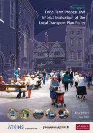 Long term process and impact evaluation of the local transport plan policy - final report