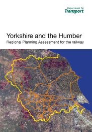 Yorkshire and the Humber - regional planning assessment for the railway