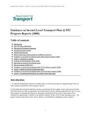 Guidance on second local transport plan (LTP2) progress reports (2008)