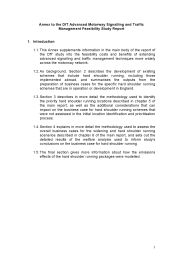 Annex to the DfT Advanced motorway signalling and traffic management feasibility study report