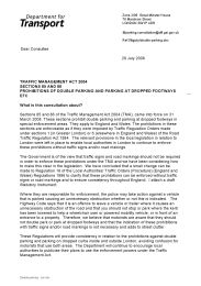 Traffic management act 2004 - sections 85 and 86 - prohibitions of double parking and parking at dropped footways etc. (Consultation)