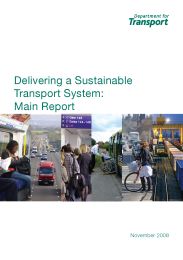 Delivering a sustainable transport system - main report
