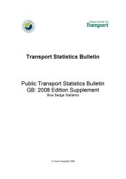 Transport statistics bulletin. Public transport statistics bulletin GB: 2008 edition supplement