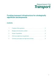 Funding transport infrastructure for strategically significant developments