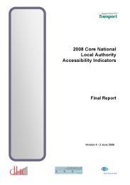 2008 core national local authority accessibility indicators - final report