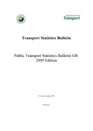 Transport statistics bulletin. Public transport statistics bulletin GB: 2009 edition
