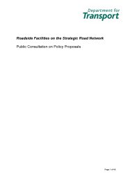 Roadside facilities on the strategic road network: Public consultation on policy proposals (consultation package)