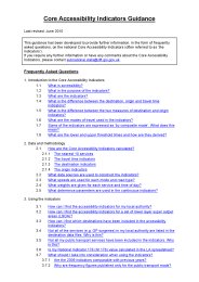 Core accessibility indicators guidance (revised 2010)