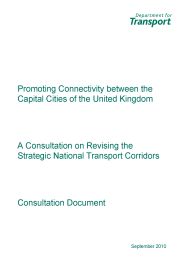 Promoting connectivity between the capital cities of the United Kingdom - a consultation on revising the strategic national transport corridors