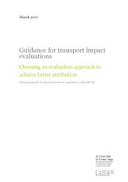 Guidance for transport impact evaluations - choosing an evaluation approach to achieve better attribution