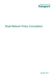 Road network policy consultation